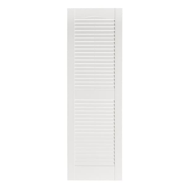 Perfect Shutters 15" x 35" Louver Exterior Vinyl Shutter, PR LVR-15-35-01 - main